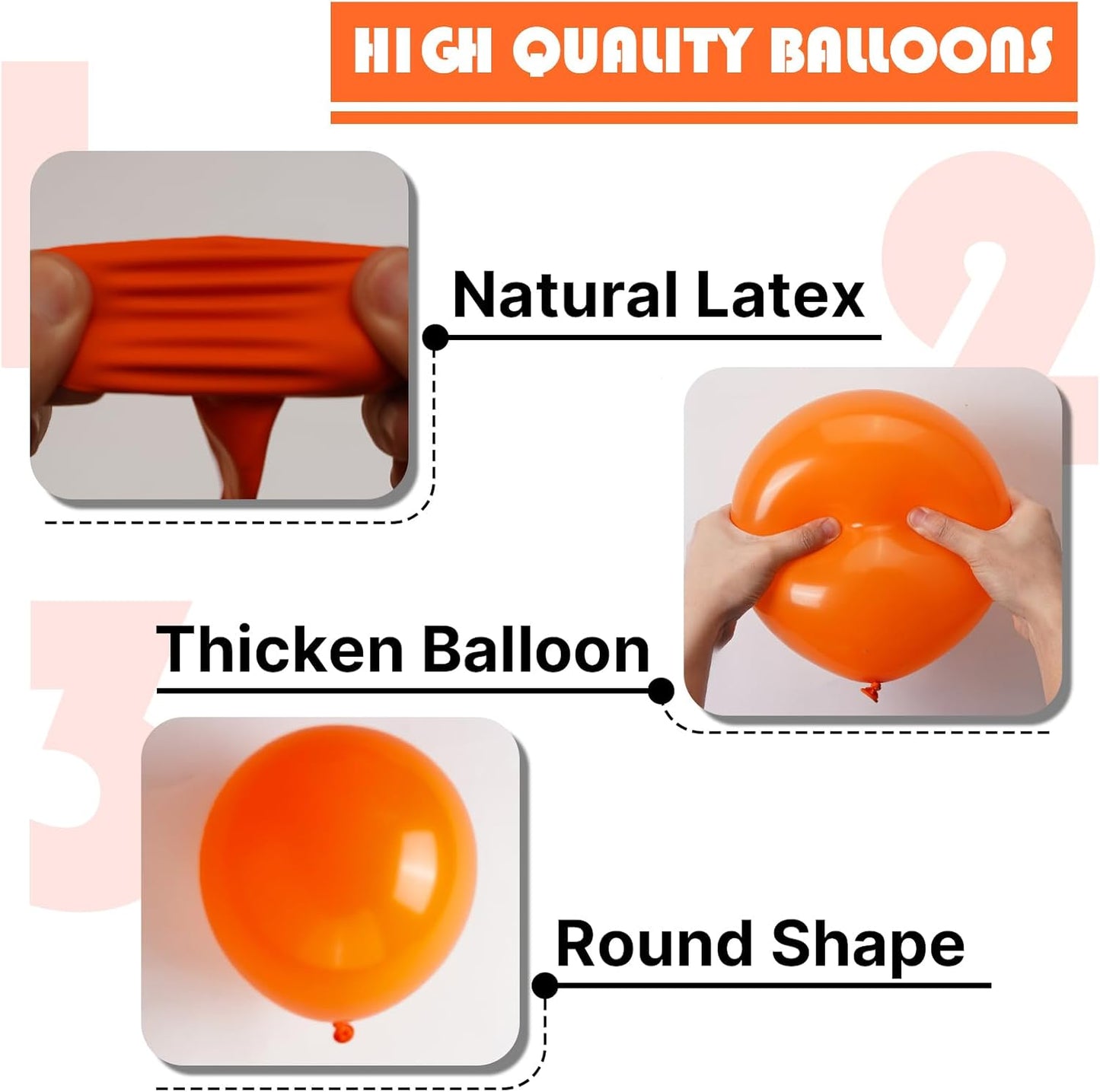 PartyWoo Orange Balloons - 152-Piece Matte Fall Balloon Arch Kit | Perfect for Thanksgiving & Baby Showers
