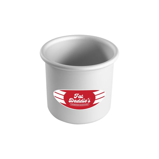 Fat Daddio's Round Cake Pan, 4 x 4 Inch, Silver