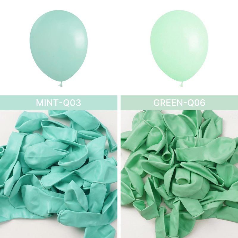 PartyWoo Mint Green Balloons 100 pcs Different Sizes Pack of 36 18 12 10 5 Inch Pastel Light Green Peppermint Balloon Arch Kit Garland for Graduation Baby Shower Birthday Party Decorations Green-Q06