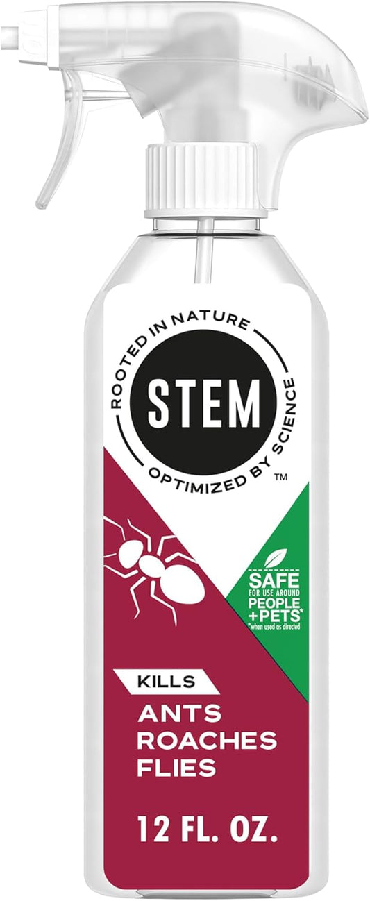 STEM Bug Spray - Plant-Based Insecticide for Ants, Roaches & Flies | 12 fl oz (Indoor & Outdoor Use)