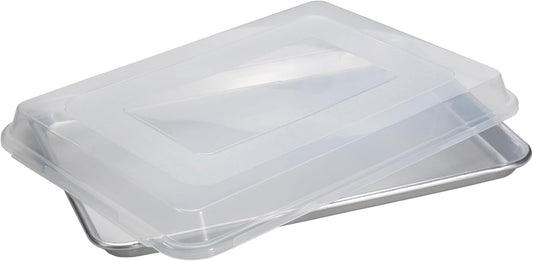Nordic Ware Naturals Half Sheet Pan with Lid - Durable, Non-Stick Baking Tray for Easy Cooking