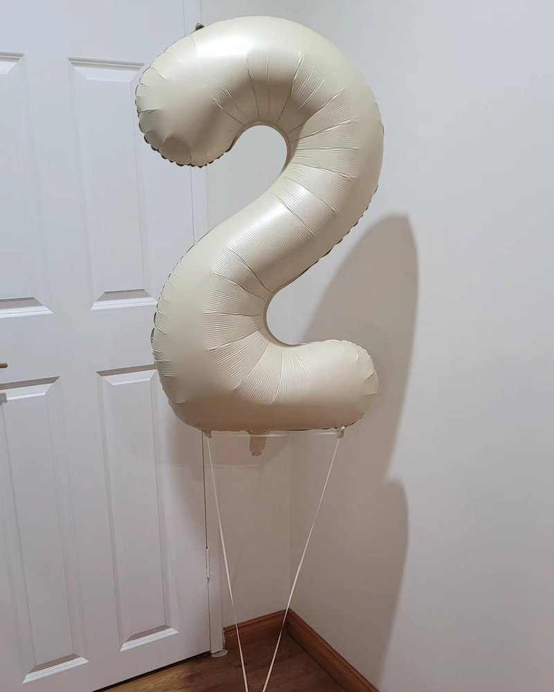 Cream Number 27 Balloon 40 inch, 27 Number Balloons, 27th Cream Birthday Decorations, 27 Year Old Women Men White Party Supplies