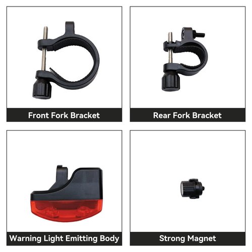 Bike Tail Lights Self-Powered, Cycling Warning Light Bicycle Wheel Fork Magnetic Induction Safety Light Riding Safety Flashlight Taillight