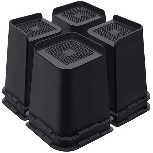ANNKUT Bed Risers 8 Inch Heavy Duty, Furniture Risers for Bed Desk Table Sofa Couch ，Oversized Bed Lifts Risers, Support up to 5000 Lbs(8 Pack Black)