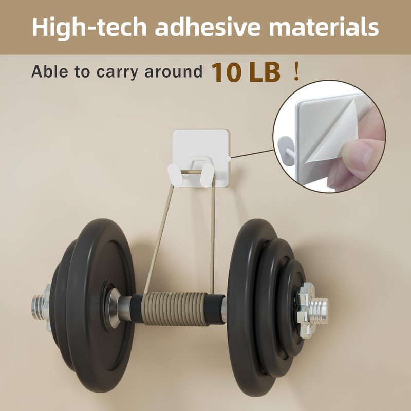 susswiff Adhesive Shower Hooks for Inside - Extra Sticky Stainless, Razor Holder Shower Accessories, Wall Mounted Self-Adhesive Double Hooks for Razor, Loofah, Towel, Shaver, Coat, Key, White, 4 Pack