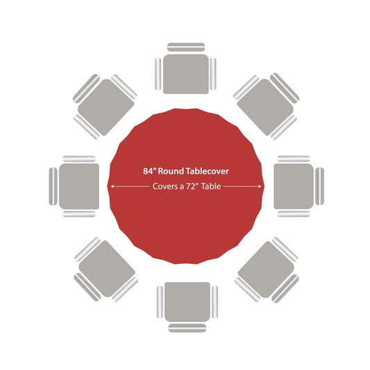 Party Dimensions Red Disposable Plastic Tablecloth for Round Tables (12 Pack) 84 inches Table Cloths for Parties, Events & Weddings, Indoors & Outdoors, Plastic Table Cover