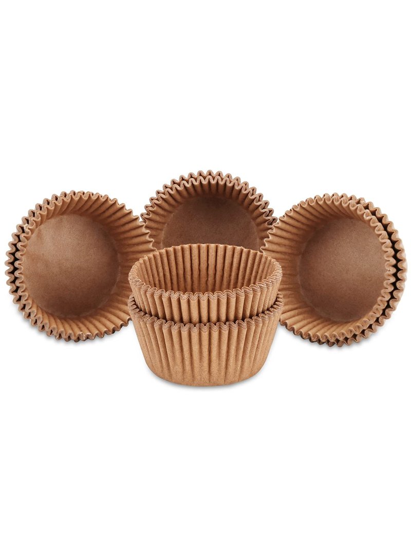 Gifbera Jumbo Cupcake Liners Greaseproof Paper 200 Count - Food Grade Odorless Muffin Baking Cups Cupcake Wrappers for Wedding Birthday, Natural