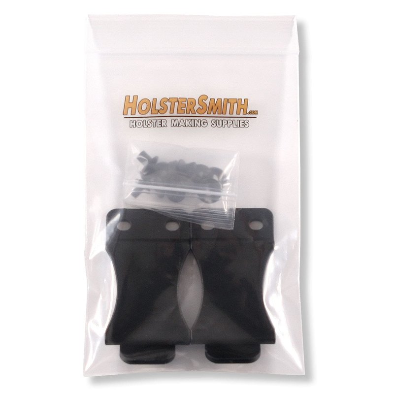 [2PCS] HolsterSmith FOMI Holster Clip for 1.50 Inch Belts – IWB/OWB with Mounting Hardware – USA Made - Adjustable Cant - for Kydex Holsters, Knife Sheaths, Inside Waistband Clips