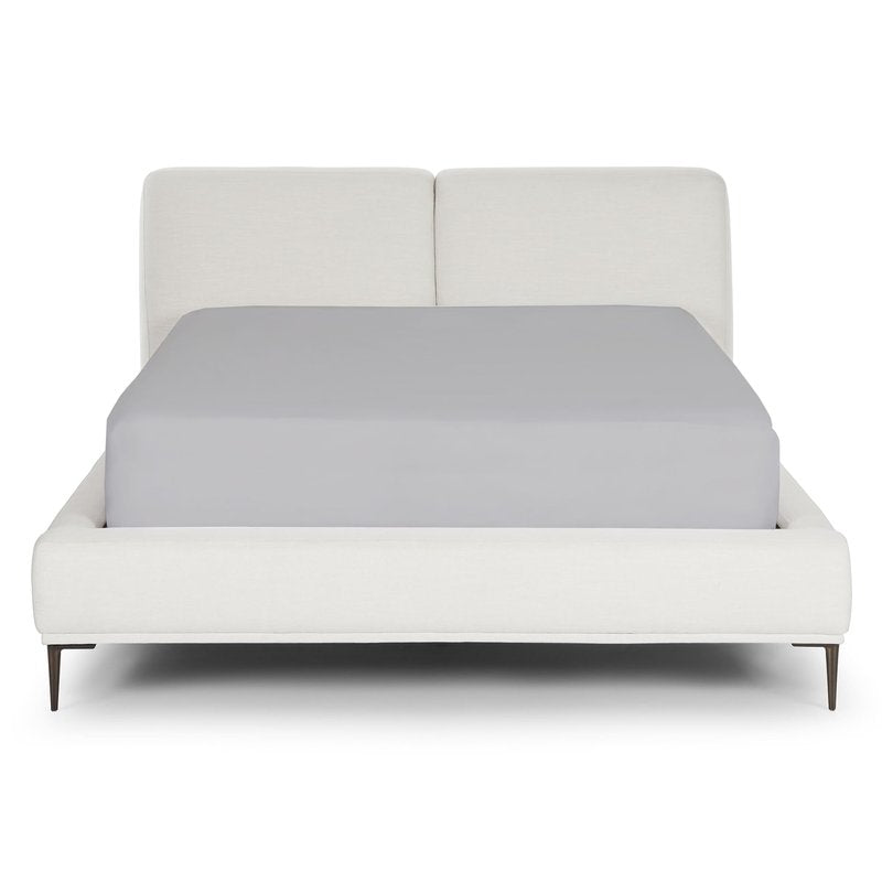 Flex Top King Fitted Sheets for Sleep Number Bed - Half Split King Fitted Sheet, 34" Split, Fits Up to 15" Deep Mattress - Light Grey
