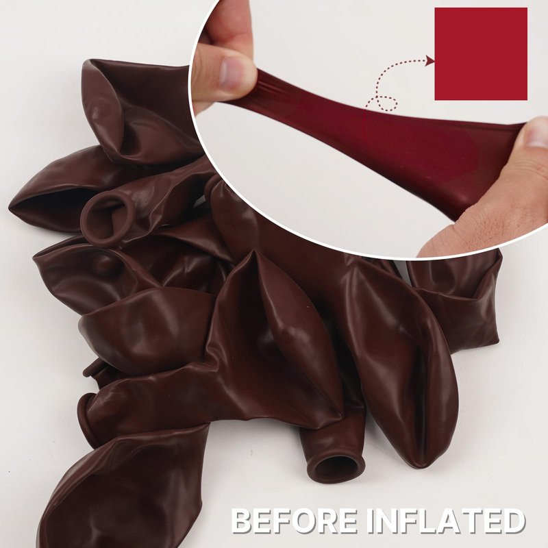 PartyWoo Burgundy Balloons 140 pcs Different Sizes of 18 12 10 5 Inch Dark Chestnut Red Maroon Balloon Arch Kit Garland for Birthday Graduation Anniversary Cherry Casino Party Decorations Red-Y62