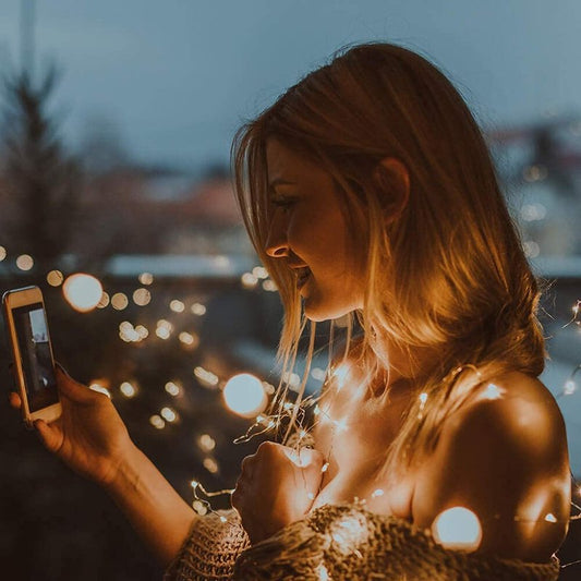 Photo Clip String Light - 33Ft 100LED Fairy Lights with Clips for Pictures With Timer, Photo Light with 50 Clear Clips for Bedroom Christmas Wedding Décor