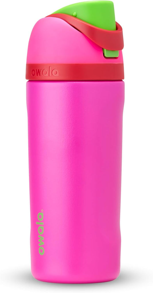 Owala Kids FreeSip Water Bottle - Insulated Stainless Steel, BPA-Free, 16 oz, All the Berries