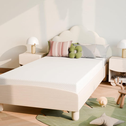 Skiennix Twin Mattress - 5-Inch Medium Firm Cooling Gel Memory Foam - Safe & Fiberglass-Free for Kids