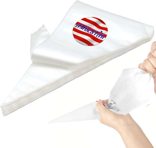 Skiennix 18-Inch Tipless Piping Bags - Extra Thick Anti-Burst Decorating Bags for Royal Icing & Buttercream