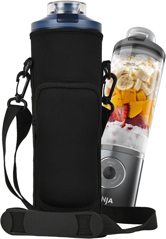 Ninja - Portable Blender Storage Bag Sleeve with Shoulder Strap & Accessory Pocket | Fits Ninja Blast Max Models