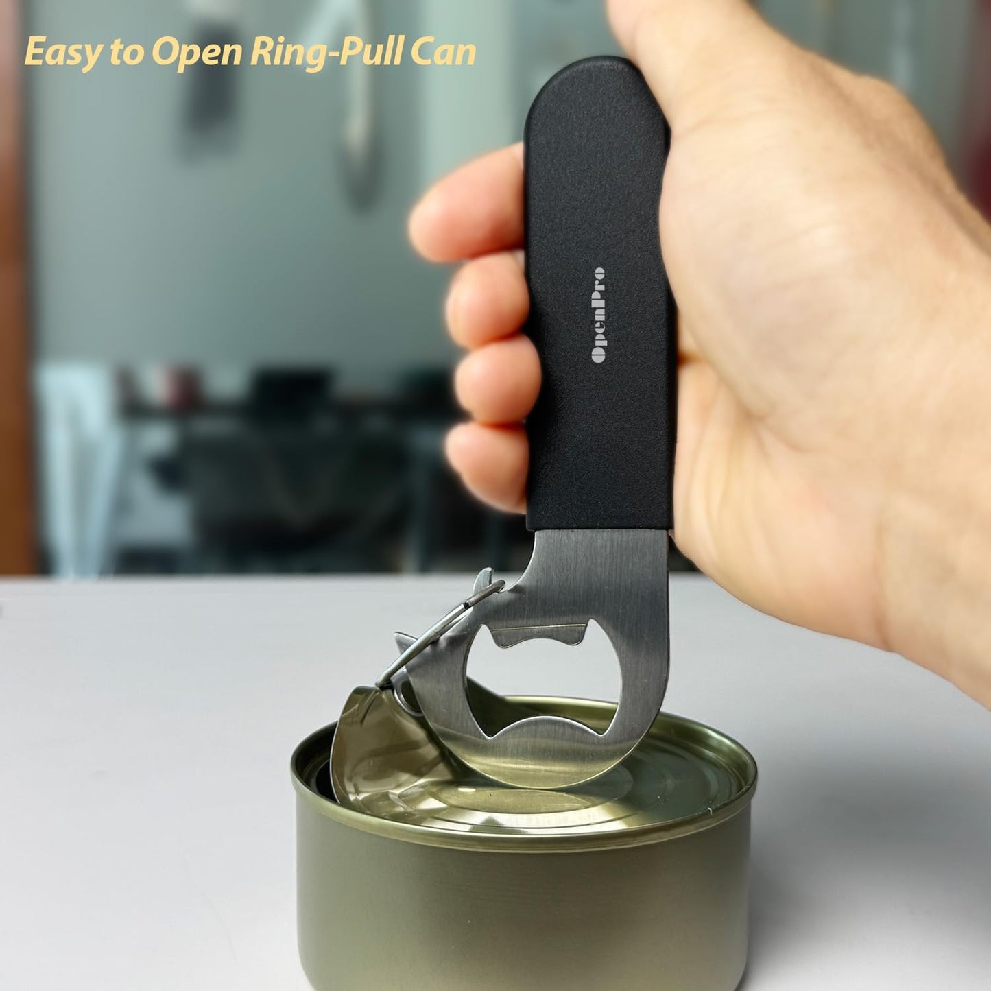 Skiennix Magnetic 2-IN-1 Can Opener & Beer Bottle Opener | Easy Use for Seniors & Arthritis - 2-Pack