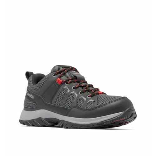 Columbia Men's Granite Trail Waterproof, Shark/Mountain Red, 14