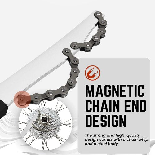 Bike Cassette Removal Tool - Flexzion Chain Whip with Rubber Grip for Shimano & SRAM