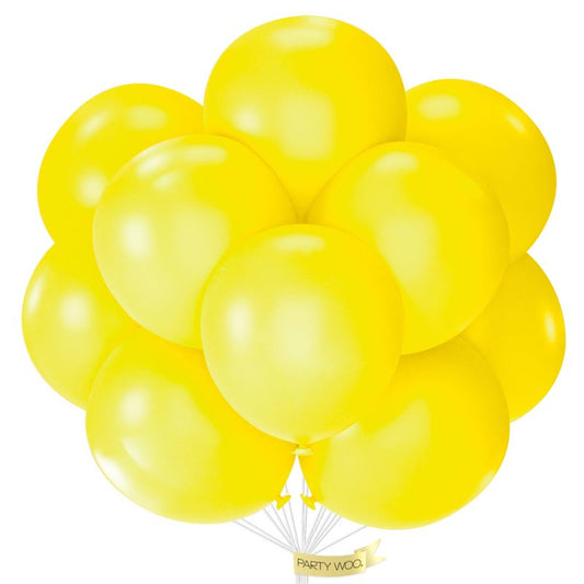 PartyWoo Yellow Balloons 20pcs 18 Inch Yellow Latex Helium Balloons for Birthday Baby Shower Graduation Sunflower Anniversary Engagement Bee Hawaiian Beach Lemon Theme Party Decorations Yellow-Y55