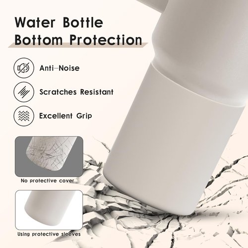 BKBY Silicone Boot Compatible with Sinple Midern 24/30/40 oz Tumbler with Handle/Trek Pivot, Protective Anti-Scratch Bottle Bottom Sleeve Cover Compatible with Sinple Midern Tumbler