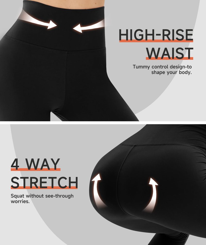 GAYHAY High Waisted Capri Leggings for Women - Soft Slim Yoga Pants for Running Cycling Workout Deep Grey