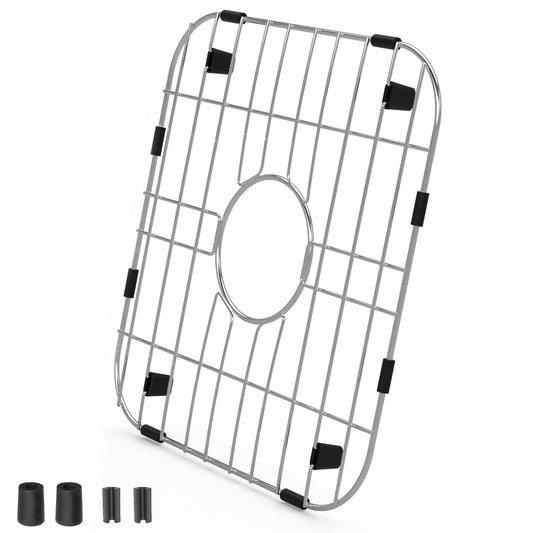 JIUBAR Sink Protectors for Kitchen Sink 12" 13" 16" 18" 19" 24" 26" 28" 29" 30" Silicone Sink mat| Silicone Kitchen Sink Mat for Bottom of Farmhouse(13.58"x 11.6"Black)