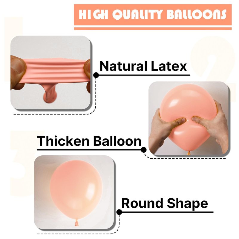 PartyWoo Peach Balloons 50 pcs 5 Inch Small Mini Pastel Light Orange Peachy Pink Latex Balloons for Wedding Baby Shower Gender Reveal Graduation Birthday Party Decorations Peach-Y21