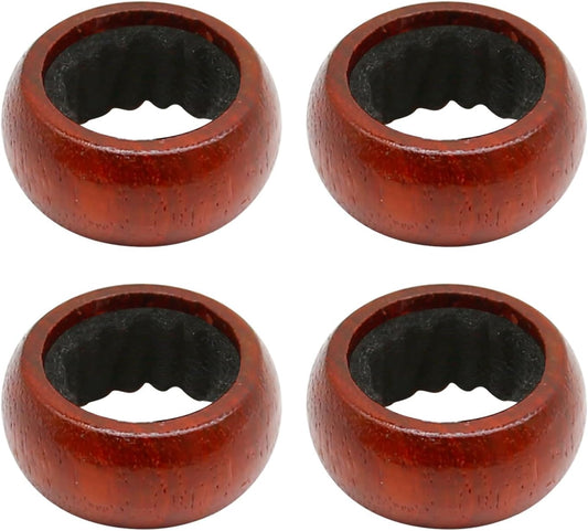 Saihisday Rosewood Wine Rings - Elegant Drip Catchers for Wine Bottles | Set of 4 Collars for Home & Bar