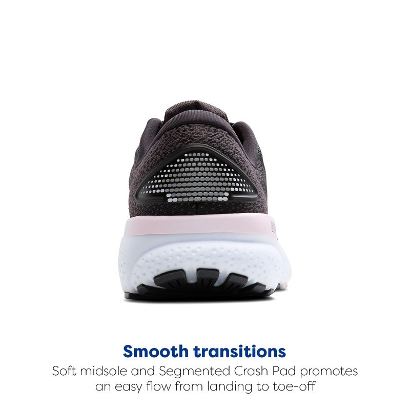 Brooks Women’s Ghost 16 Neutral Running Shoe - Black/White/Orchid Ice - 9.5 Medium