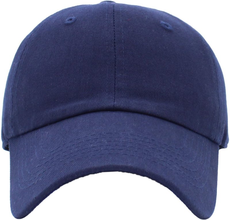KB-LOW NAV Classic Cotton Dad Hat Adjustable Plain Cap. Polo Style Low Profile (Unstructured) (Classic) Navy Adjustable