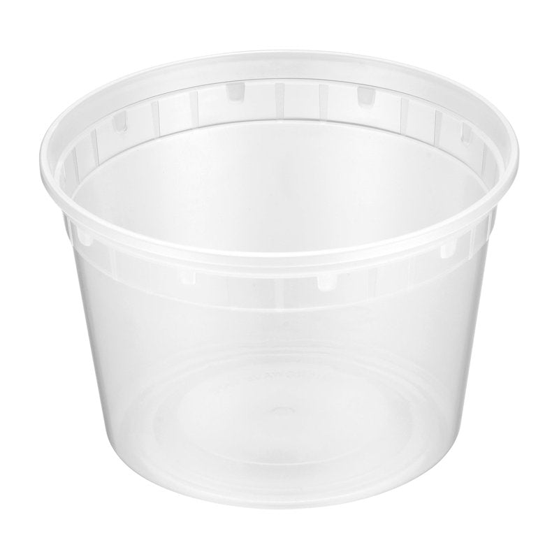 ProTakeOut 16oz [20 set] Heavy Duty Plastic Deli Container | BPA-Free Food Storage with Airtight Leak‑Proof Lids | Microwave, Freezer & Dishwasher Safe – Stackable, Bulk Reusable Soup & Meal Prep Tub