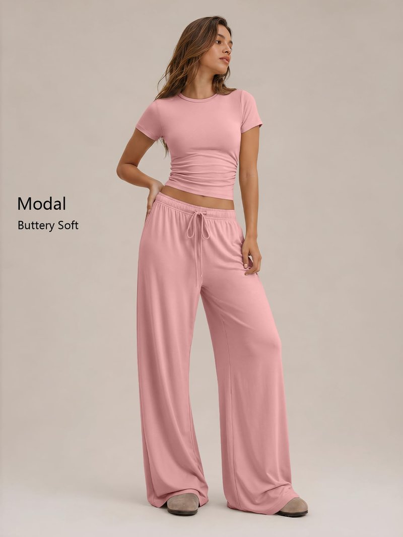 Trendy Queen Womens 2 Two Piece Set 2026 Summer Workout Vacation Gym Clothes Spring Fashion Lounge Matching Airport Travel Outfit Resort Wear Fitness Athleisure Clothing