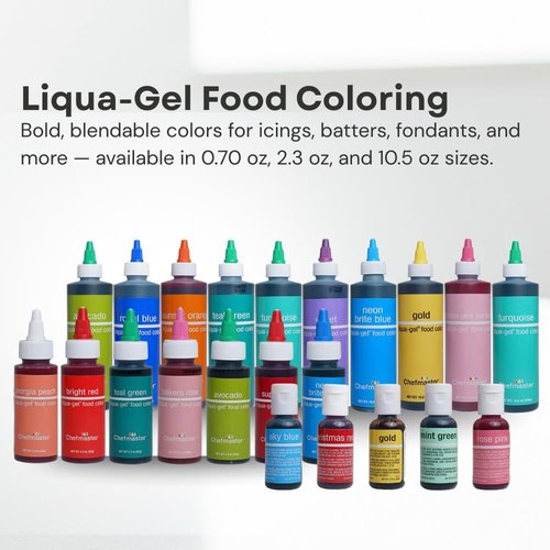 Chefmaster Leaf Green Liqua-Gel® Food Coloring - Vibrant Professional-Grade Dye for Icing & Fondant | 10.5 oz