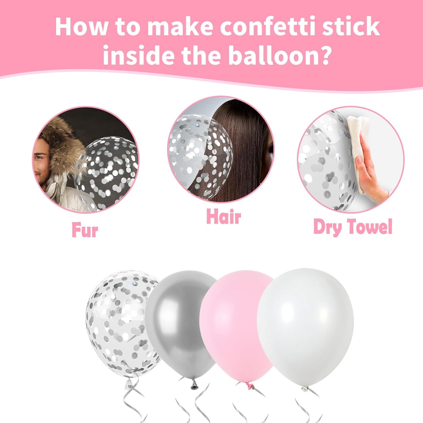 Skiennix Pink and Silver Balloons - Pastel Macaron Party Decor for Girls' Birthdays & Celebrations