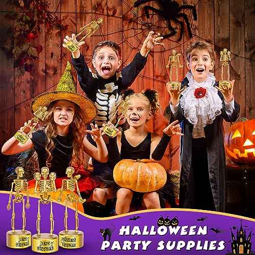 Halloween Trophy Skeleton Trophies for Kids Adults, 6 Pack Halloween Skeleton Funny Trophy Plastic Tropies for Contest Awards, Halloween Party Prizes for Adults Party Supplies