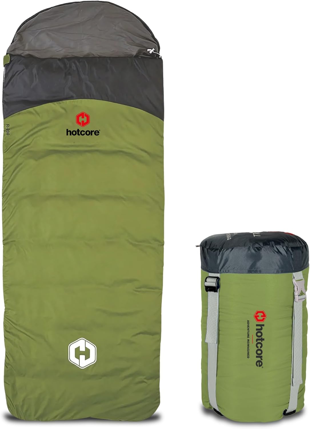 R Series Lightweight Compact Sleeping Bag - Multi-Season, 44°F to -22°F, 90” x 34”