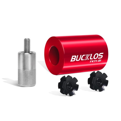 BUCKLOS Bike Bicycle Fork Star Nut Setting Install Tool for 1-1/8" Fork Tubes, with Replaceable Screws and Free Star Special Nuts Headset System Installer for Mountain Bicycle Road Bicycle MTB