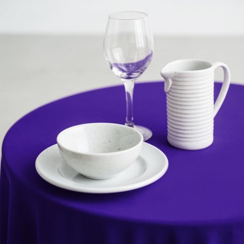 JHDZDHY 10 Pack Premium Disposable Plastic Tablecloth 84" Round Table Cover for Birthdays Weddings Christmas Anniversary Buffet Table (Purple)