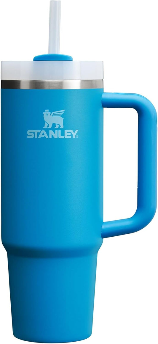 STANLEY Quencher H2.0 Tumbler - 30 oz Insulated Stainless Steel Cup with Handle & Straw | Azure Color