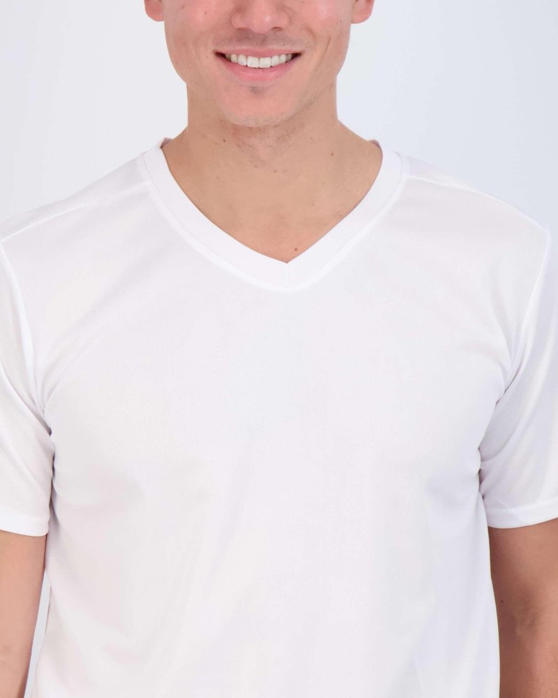 Real Essentials 5 Pack: Men's Mesh Short Sleeve V-Neck T-Shirt | Athletic Dry Fit V Neck Workout Shirt,Set XL