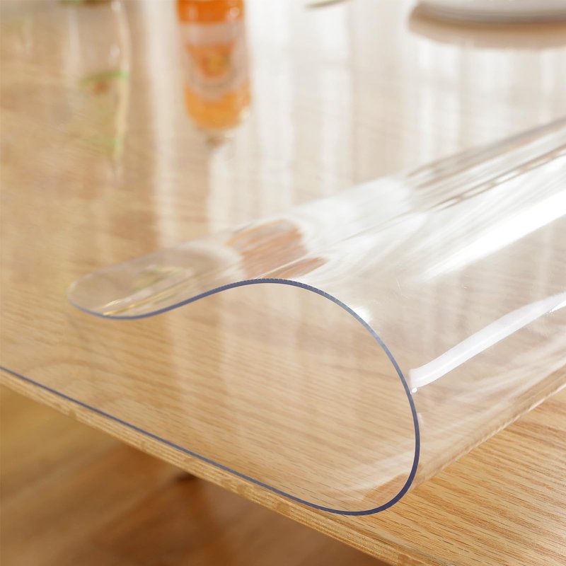 LovePads Clear Table Cover Protector, 40 x 96 Inch 2mm Thick Plastic Table Cover, Table Protector for Dining Room Table, Waterproof Dresser Cover Top for Kitchen, Coffee, Writing Desk