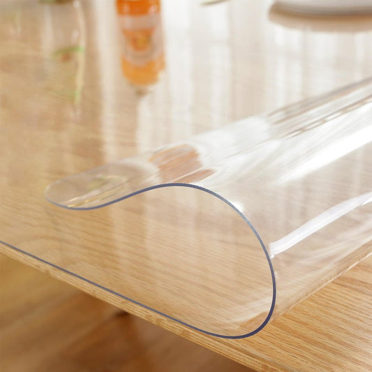 LovePads Clear Table Cover Protector, 44 x 84 Inch 2mm Thick Plastic Table Cover, Table Protector for Dining Room Table, Waterproof Dresser Cover Top for Kitchen, Coffee, Writing Desk