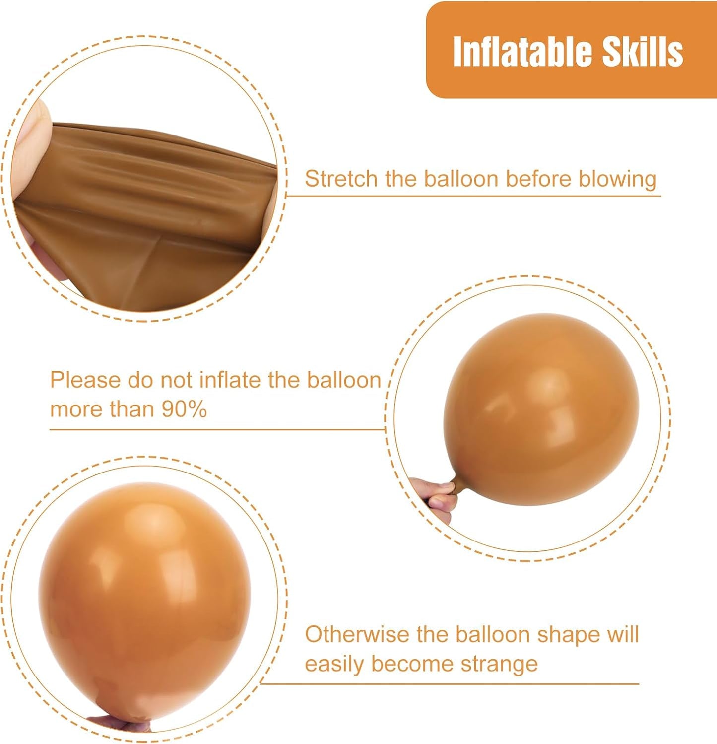 RUBFAC Tan Balloons - 129-Piece Latex Garland Kit | Boho Neutral Light Brown for Weddings & Parties