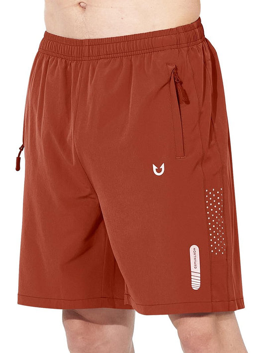 NORTHYARD Men's Athletic Running Shorts Gym Workout 7"/9"/5" Quick Dry Lightweight Sports Basketball Tennis 3 Zipper Pockets REDCLAY 3XL