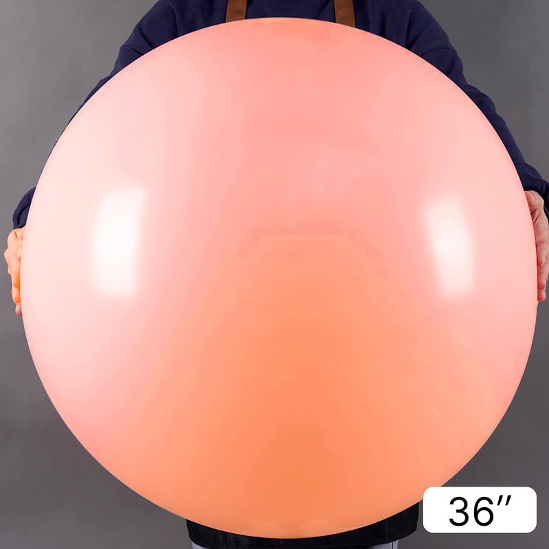 PartyWoo Pastel Orange Balloons 4 pcs 36 Inch Extra Large Big Jumbo Giant Baby Pale Light Peach Orange Pink Latex Helium Balloons for Baby Shower Gender Reveal Birthday Party Decorations Orange-Q02