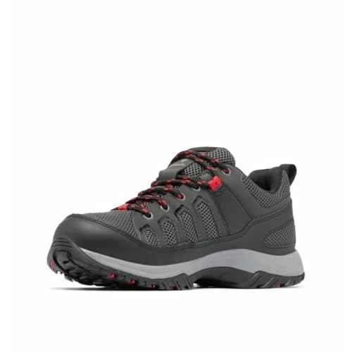 Columbia Men's Granite Trail Waterproof, Shark/Mountain Red, 14