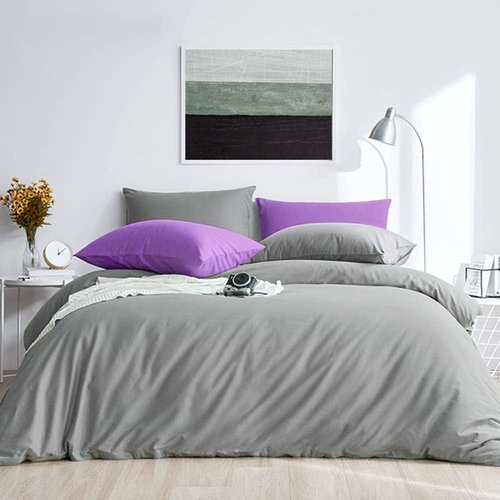 FLXXIE Pillow Cases - Soft Microfiber Queen Pillow Covers | Wrinkle Resistant, 2-Piece Set, Dark Grey 20x30