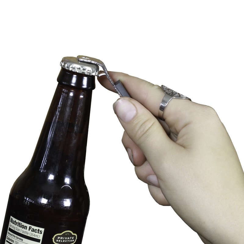 Chef Craft Select Iron Plated Bottle Opener/Can Tapper with Magnet, Pack of 2, 1, Grey