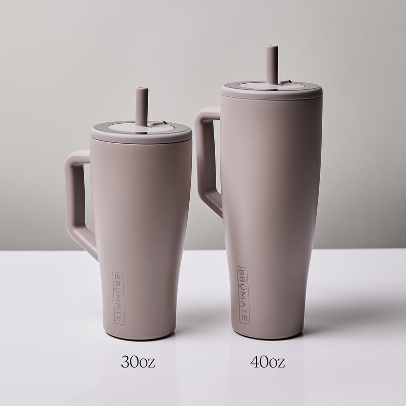 BrüMate Era 30 oz Tumbler with Handle and Straw | 100% Leakproof Insulated Water Bottle Tumbler with Lid and Flexible SoftSip Straw | Made of Stainless Steel | Cup Holder Friendly | 30oz (Kiwi)