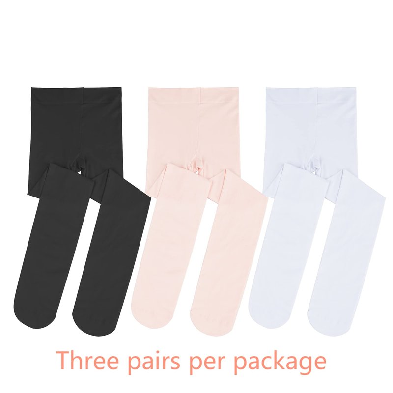 Stelle Girls' Ultra Soft Pro Dance Tight/Ballet Footed Tight(Toddler/Little Kid/Big Kid),BP+WT+BK,M